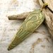 Sage green necklace Heron Crane necklace Art Nouveau Nature jewelry
