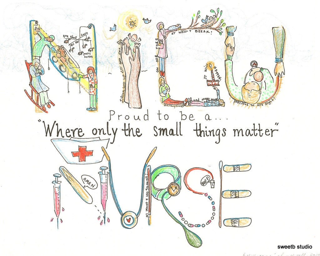 Honoring a NICU Neonatal Nurse Personalized Art 8x10
