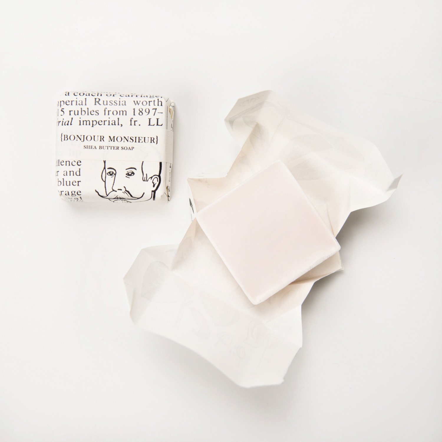 Shea Butter Soap - Black Tea, Tobacco, Cedar, Lemon, Bay and Clove- Bonjour Monsieur