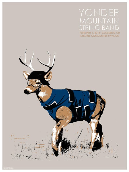 Yonder Mountain String Band screen printed gigposter 2013