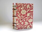 Pocket Notes Handbound Journal, Mini Florentine Coptic Book in Red