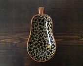 Pear Bowl : Yellow Dots in Black Design