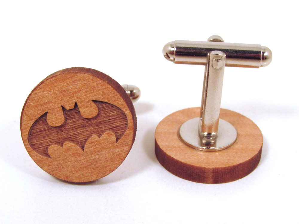 Batman Wooden Cuff Links