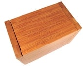 Wedding Recipe Box - Personalized Bamboo Recipe Box - Recipe for a Happy Marriage