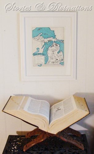 Map of Argentina and Chile - A Fun and Funky Little Vintage Map to Frame