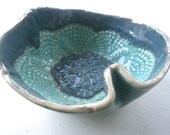 Blue Ceramic lace bowl
