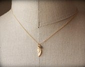 Gold Wing Charm Necklace