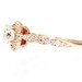 14K Rose Gold Moissanite Engagement Ring Diamond Halo 18K Platinum Palladium Bridal Jewelry