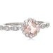 Palladium Asscher Morganite Diamond Engagement Ring Diamond Halo Custom Engagement Ring