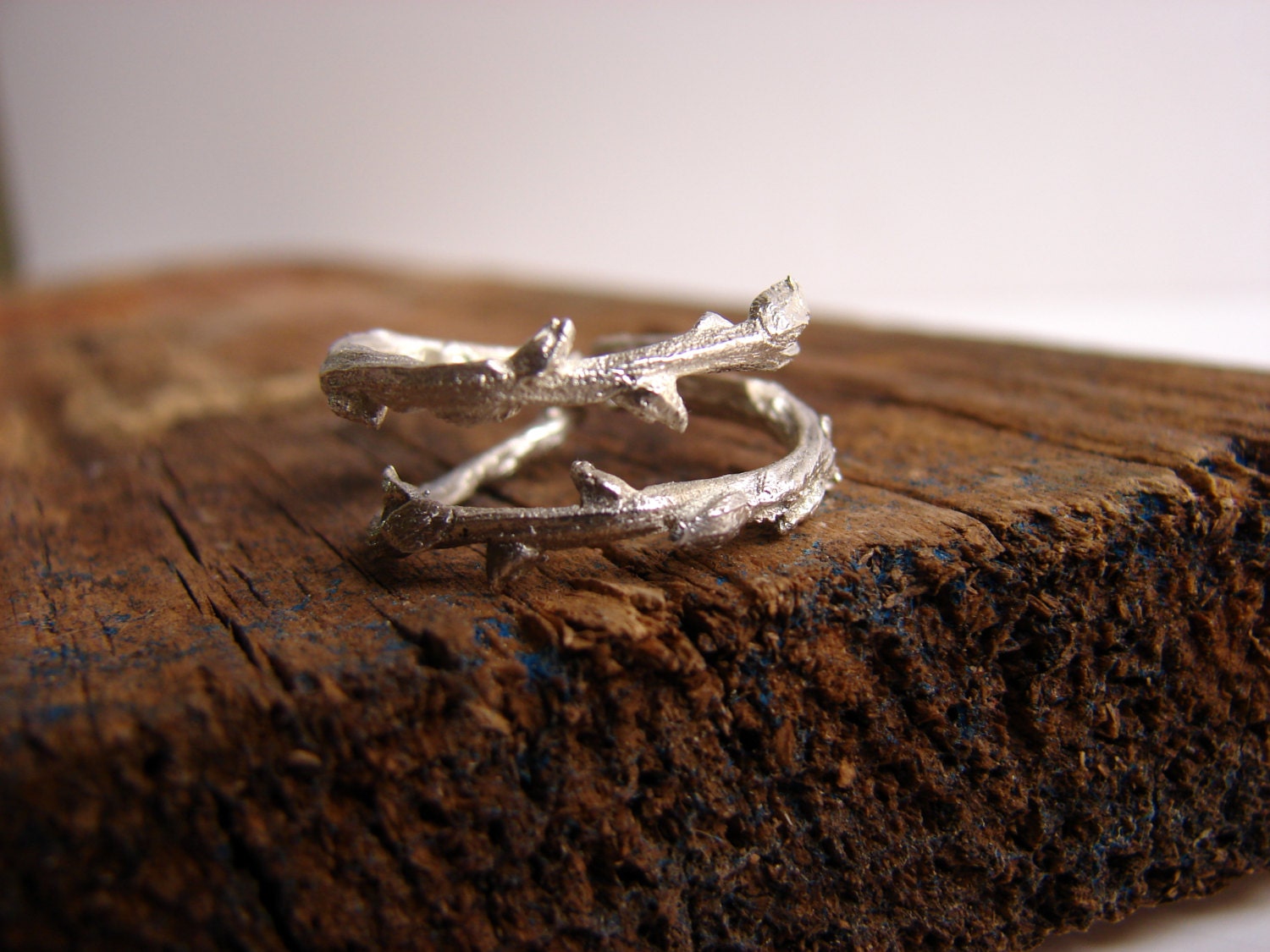 Twig Ring Branch Ring Double Adjustable Sterling Silver ring