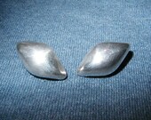 925 Sterling Silver Diamond Shape Pierced Earrings LVF Taxco TV-08 Mexico 10.9 grams