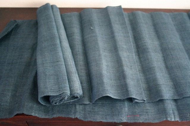 Textile - Hand dyed, hand-woven hemp fabric / item code 2099