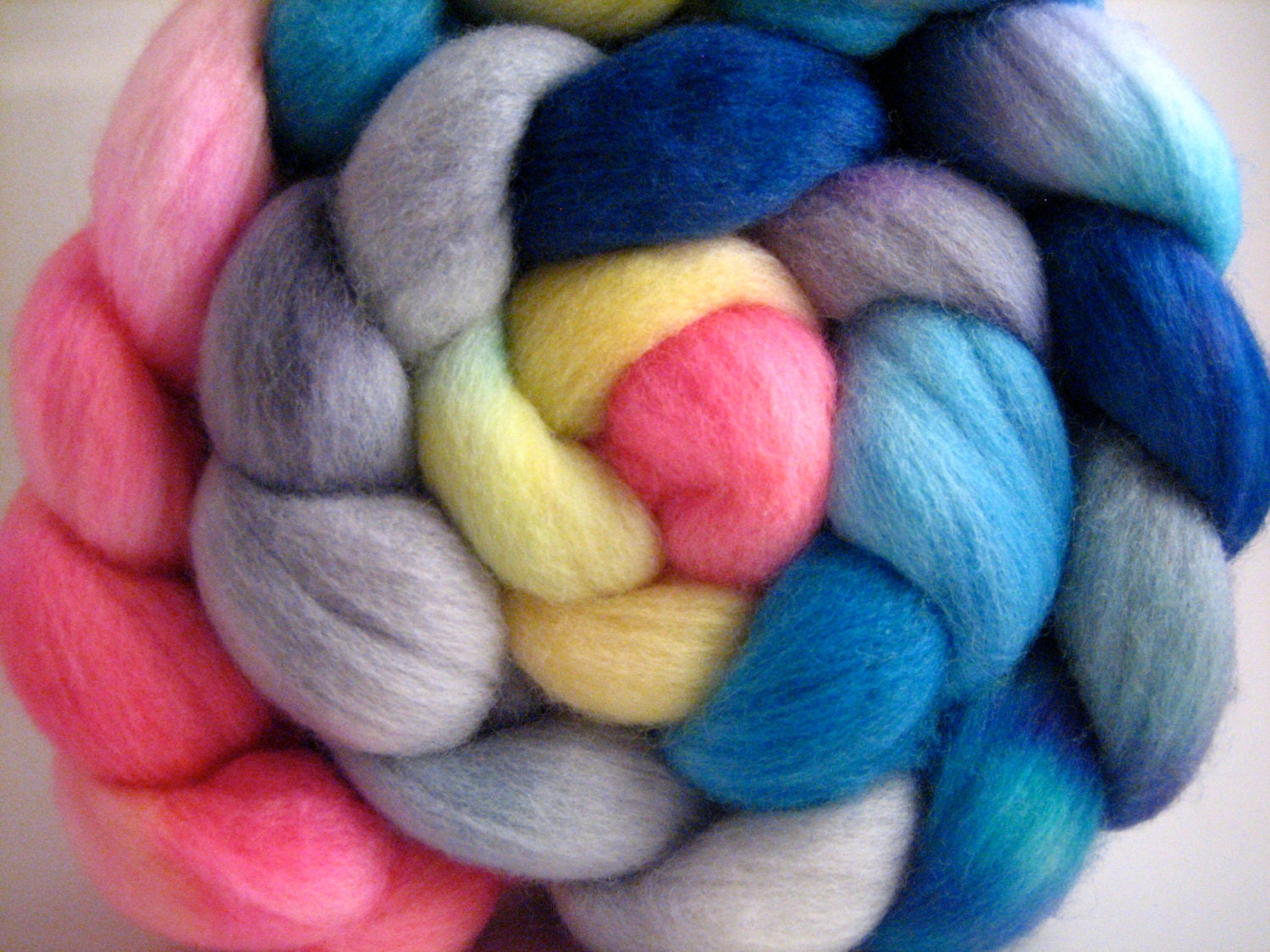 Hand Dyed Polwarth Wool Top 4 oz