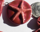Earthenware Rose Starfish Pendant