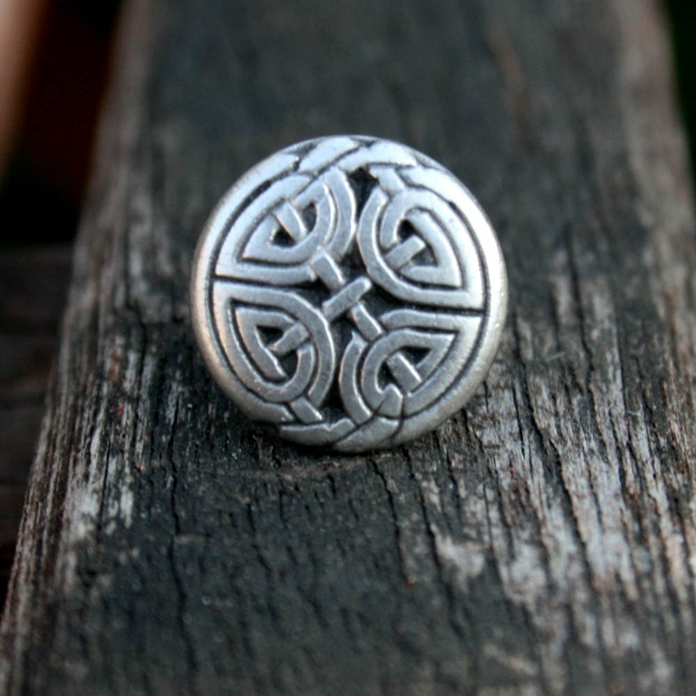Tie Tack - Celtic Eternal Knot, Antique Silver Finish