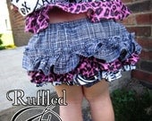 Ruffled Diaper Cover, Ruffle Bloomers, Rockabilly, Punk, Children Clothing