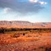 Sunset on the Ranch - 8x10 Signed Photograph, Fire, Mountains, Wyoming, Farm