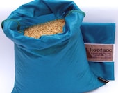 Reusable bulk food / produce bags for rice, grains, flour - large size - turquoise