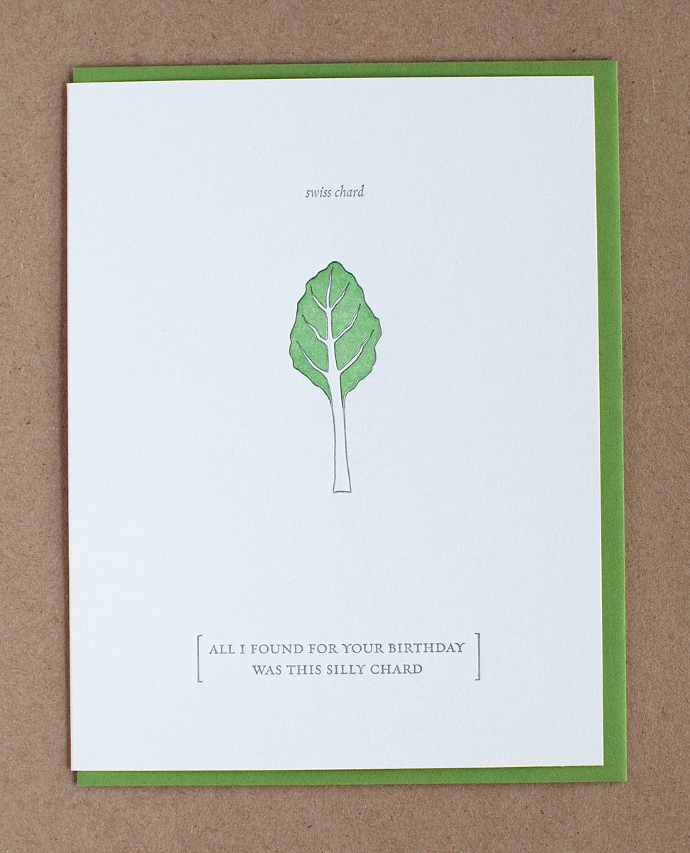 Swiss Chard birthday card