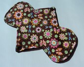 Cloth Menstrual Pad - 8" Bamboo / Hemp Core - Heavy Absorbency - Lily Pond