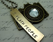 I Flash People - Camera Photographer Necklace - Photograph - Jewelry by RoseCreekCottage