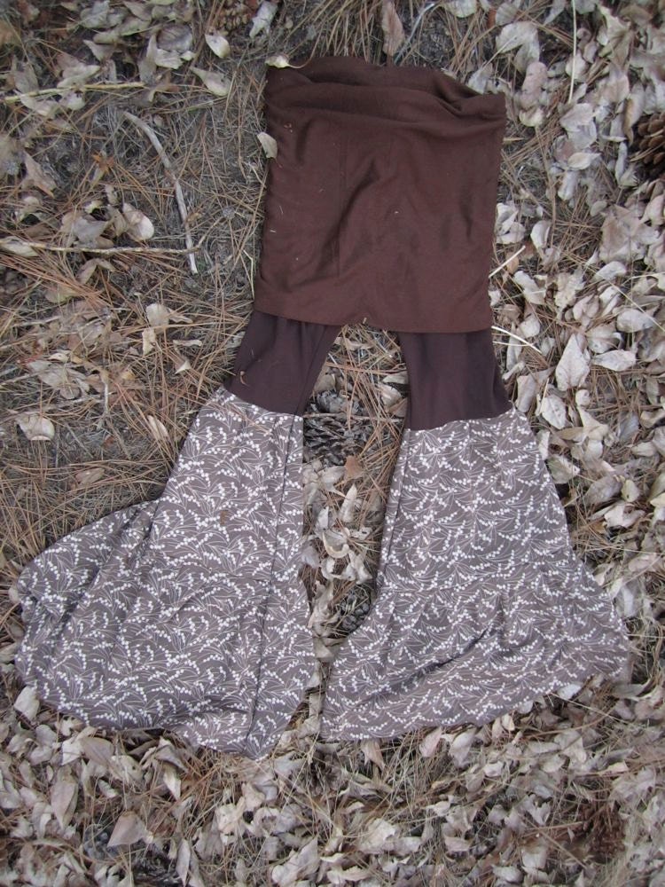 SALE Brown Flared Tribal Pants Medium