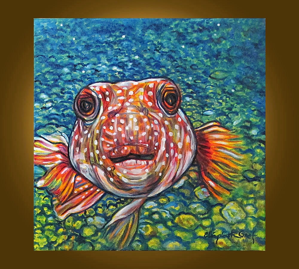 I've Grown Accustomed to Your Face -- 18 x 18 inch Original Painting by Elizabeth Graf on Etsy -- unbelievable colors in real life