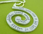 Doctor Who Timey Wimey Necklace - Hand Stamped Doctor Who Quote Necklace