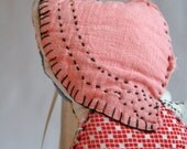Tooth Fairy Pillow Sun Bonnet Sue Vintage Quilt Pink Red White