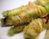 Wool Fiber Art Rolag Set nO. 2 for spinning, felting