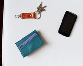 Women's Leather Wallet - The Francis Wallet in Turquoise Blue