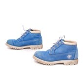 size 7.5 TIMBERLAND blue nubuck leather 80s 90s HIKING RUSTIC bright spring boots