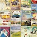 Digital Collage Sheet - Vintage European Auto Ads - ACEO - ATC - Collage - Altered Art