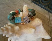 Mixed Media Wearable Art Bracelet...Sterling Silver, Gemstones, & More