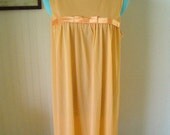 Vintage Vanity Fair 1970s Awesome Orange Nightgown--NEW--Never Worn