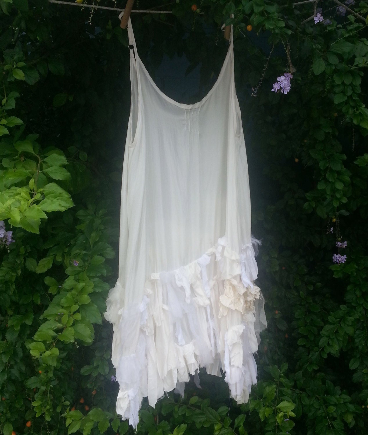 ON SALE....Silk rag frill slip