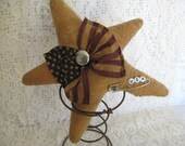 Primitive Star with Flag Nodder, Patriotic Americana Star on a Rusty Spring,  Primitive Make-do, memorial Day, 4th of July bowl filler