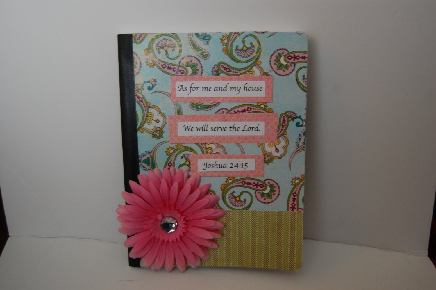 Altered Journal with bIble verse and decorations
