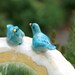 bird bowl - Bluebirds on a bowl - handmade porcelain bowl