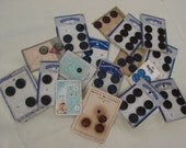 Vintage Lot of 1940's Era BUTTONS on Original Cards