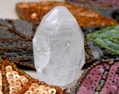 Large Rock Quartz Crystal Pendant- Rock Crystal Briolette Bead Pendant