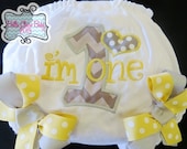 Gray Chevron Birthday Heart Diaper Cover for girls Initial applique Custom Order- butter yellow gray Bloomers silver sparkle bows
