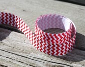 2 yards 7/8" Chevron Grosgrain Ribbon Red from Riley Blake