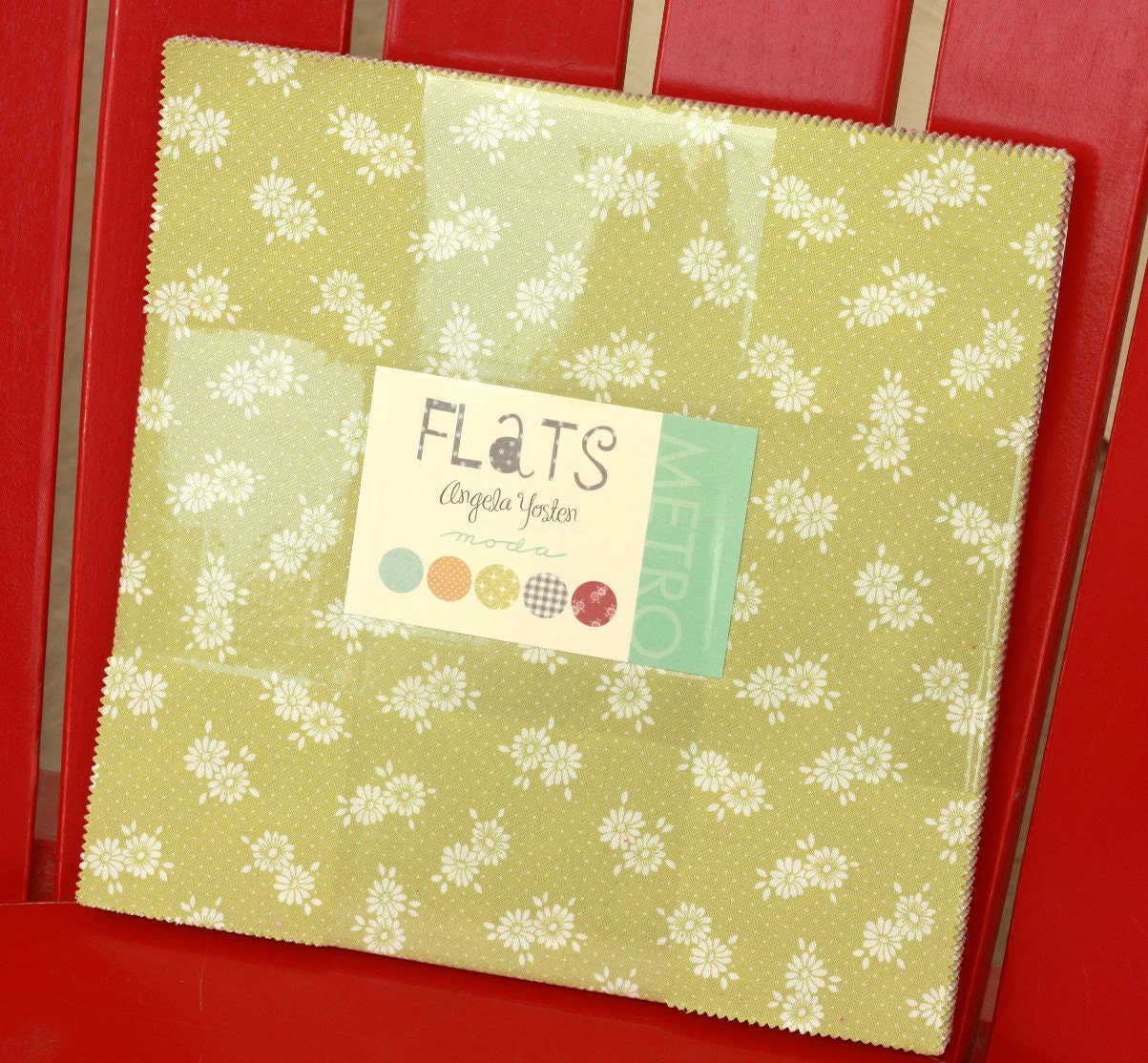 10 inch squares Layer Cake - FLATS Moda Fabric by Angela Yosten