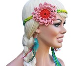 Flower Hippie Headband- Tie Dye