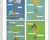8x10 Nursery Rhyme Collection Eco Print