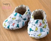 Mini Birds Eco Friendly Baby Booties, Crib Shoes, Soft Sole, Unique, Fashions for Baby