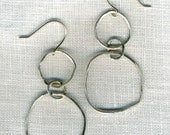 Organic Chain Earrings in Sterling Silver