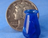 IGMA Fellow Bill Helmer Miniature Lathe Turned One Inch Scale Blue Sparkle Acrylic Vase