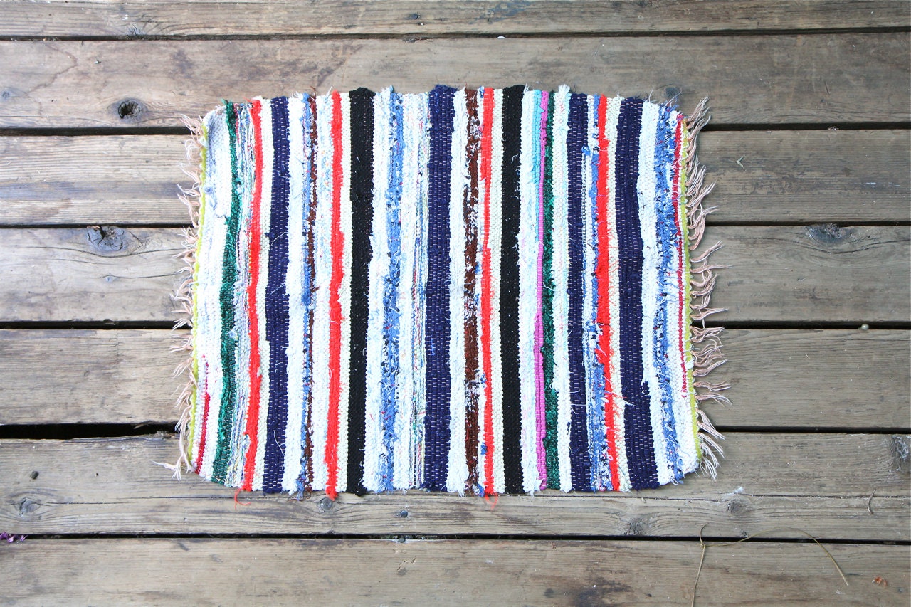 Vintage Hand Woven Greek Isles Rag Rag